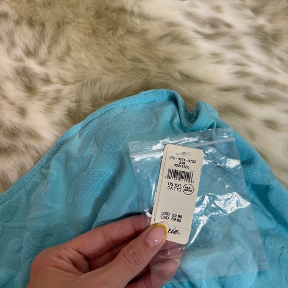 Aerie Terry Cut Out Strapless One Piece Swimsuit - Picture 6 of 9